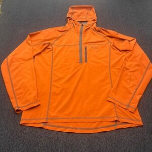 Rab Boreas Pull On Mens Large Orange 1/2 Zip Softshell Hoodie QWS-13 Large